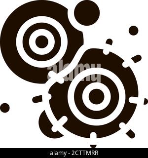 Cancerous Stem Cell Pathogen Element glyph icon Stock Vector