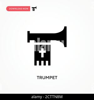 Trumpet vector icon. . Modern, simple flat vector illustration for web site or mobile app Stock Vector