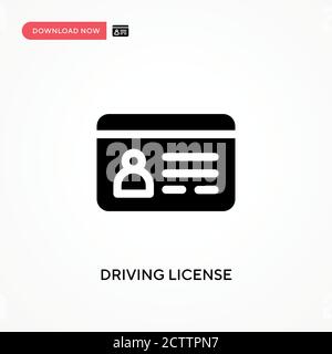 Driving license vector icon. . Modern, simple flat vector illustration for web site or mobile app Stock Vector