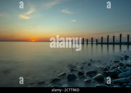 Barmouth sunset Stock Photo