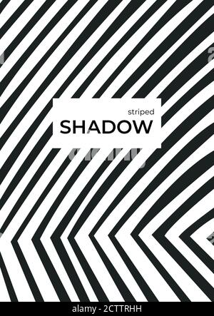 The black shadows for overlap. Striped background. Stock Vector
