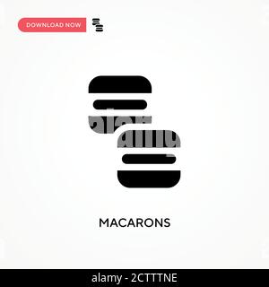 Macarons vector icon. . Modern, simple flat vector illustration for web site or mobile app Stock Vector