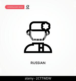 Russian vector icon. . Modern, simple flat vector illustration for web site or mobile app Stock Vector