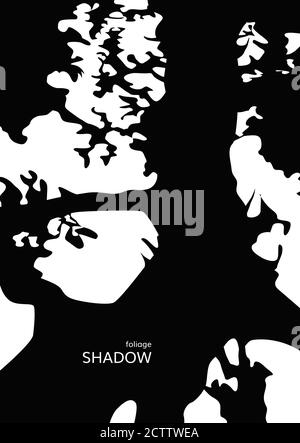 Black silhouette shadows from trees and branches Stock Vector