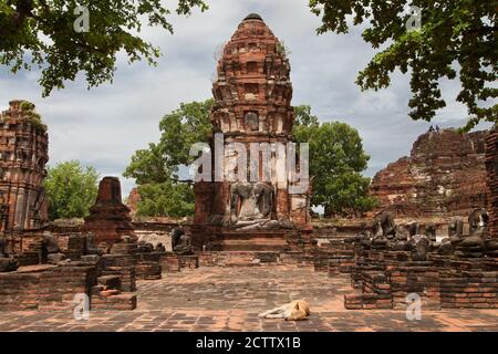 Wat Mahathat in Ayutthaya, Thailand. Stock Photo