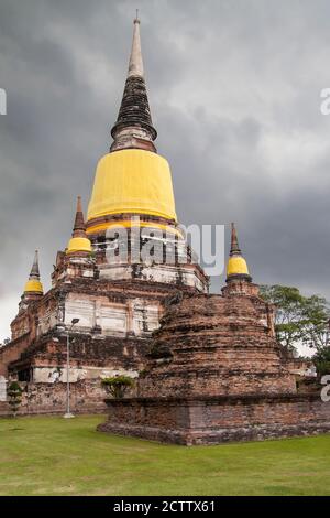Chedi of Wat Yai Chai Mongkhon, Ayutthaya, Thailand. Stock Photo