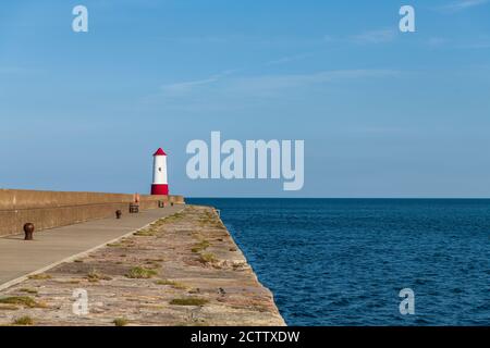 Harbour Entrance Light Tower, Berwick-Upon-Tweed Stock Photo