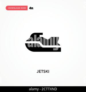 Jetski vector icon. . Modern, simple flat vector illustration for web site or mobile app Stock Vector