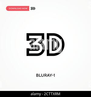 Bluray-1 vector icon. . Modern, simple flat vector illustration for web site or mobile app Stock Vector