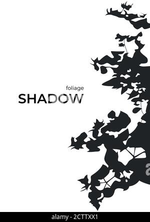 Black silhouette shadows from trees and branches Stock Vector