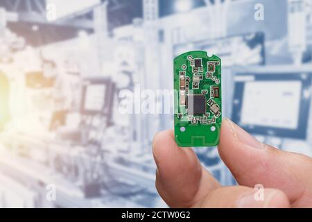Small computer processing unit system on micro chip printed circuit ...