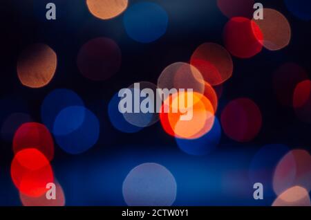 Abstract multicolored bokeh background of Christmas light. Beautiful, bright bokeh background Stock Photo