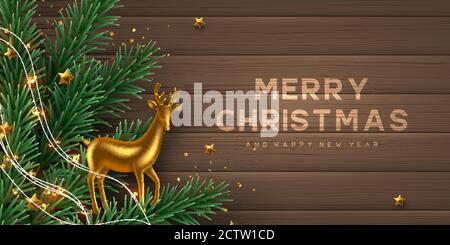 Christmas horizontal banner. Stock Vector