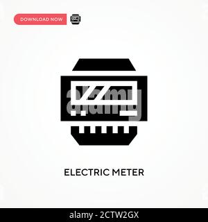 Electric meter vector icon. . Modern, simple flat vector illustration for web site or mobile app Stock Vector