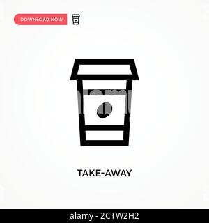 Take-away vector icon. . Modern, simple flat vector illustration for web site or mobile app Stock Vector