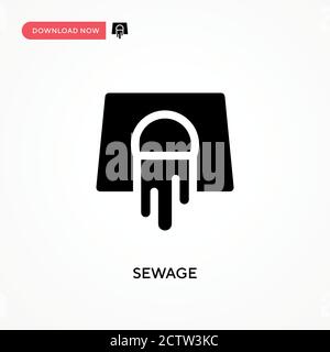 Sewage vector icon. . Modern, simple flat vector illustration for web site or mobile app Stock Vector