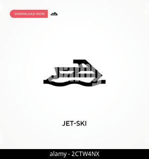 Jet-ski vector icon. . Modern, simple flat vector illustration for web site or mobile app Stock Vector