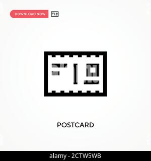 Postcard vector icon. . Modern, simple flat vector illustration for web site or mobile app Stock Vector