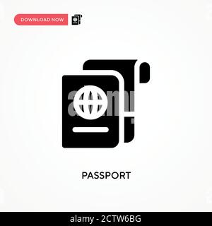 Passport vector icon. . Modern, simple flat vector illustration for web site or mobile app Stock Vector