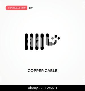 Copper cable vector icon. . Modern, simple flat vector illustration for web site or mobile app Stock Vector