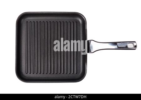 grill frying pan isolated on white background Stock Photo