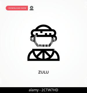 Zulu vector icon. . Modern, simple flat vector illustration for web site or mobile app Stock Vector