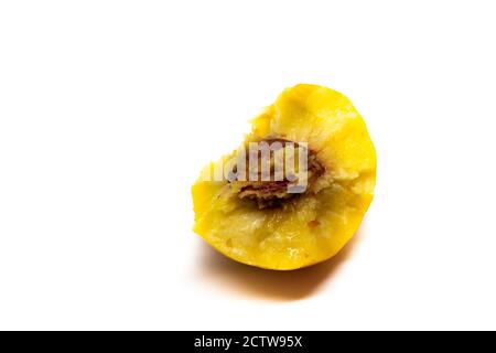 Fresh nectarine isolated on white background Stock Photo