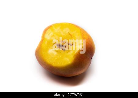 Fresh nectarine isolated on white background Stock Photo
