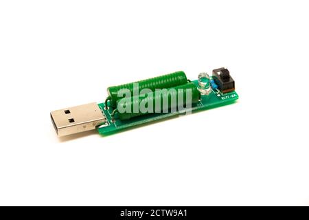 Radio components, old transistors isolated on white background with clipping path. Stock Photo