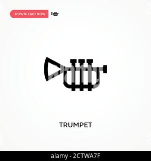 Trumpet vector icon. . Modern, simple flat vector illustration for web site or mobile app Stock Vector