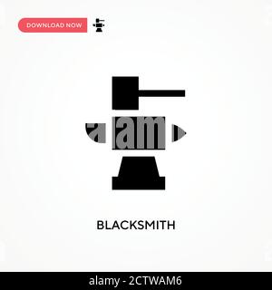 Blacksmith vector icon. . Modern, simple flat vector illustration for web site or mobile app Stock Vector