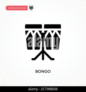Bongo vector icon. . Modern, simple flat vector illustration for web site or mobile app Stock Vector