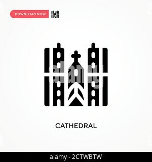 Cathedral vector icon. . Modern, simple flat vector illustration for web site or mobile app Stock Vector
