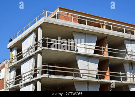 New apartment building under construction Stock Photo
