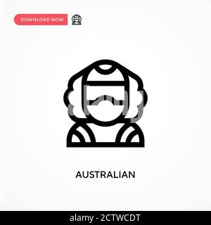 Australian vector icon. . Modern, simple flat vector illustration for web site or mobile app Stock Vector