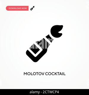 Molotov cocktail vector icon. . Modern, simple flat vector illustration for web site or mobile app Stock Vector