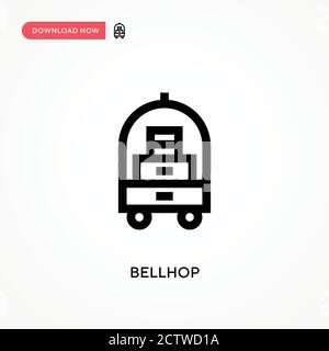 Bellhop vector icon. . Modern, simple flat vector illustration for web site or mobile app Stock Vector