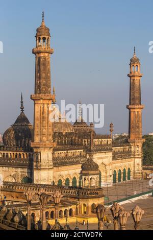 India, Uttar Pradesh, Lucknow, Asifi Mosque at Bara Imambara complex Stock Photo
