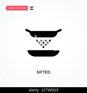 Sifted vector icon. . Modern, simple flat vector illustration for web site or mobile app Stock Vector