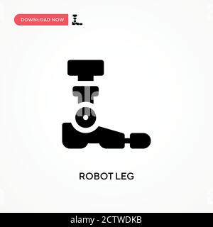 Robot leg vector icon. . Modern, simple flat vector illustration for web site or mobile app Stock Vector