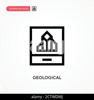 Geological vector icon. . Modern, simple flat vector illustration for web site or mobile app Stock Vector