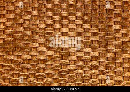 Pattern of straw rope surface, flat background Stock Photo