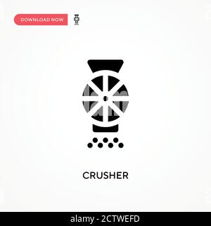 Crusher vector icon. . Modern, simple flat vector illustration for web site or mobile app Stock Vector
