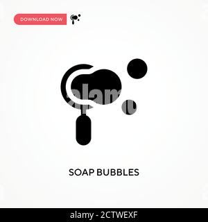 Soap bubbles vector icon. . Modern, simple flat vector illustration for web site or mobile app Stock Vector