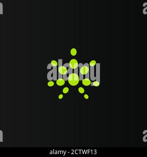 Simple logo for medical marijuana. Isolated vector icon. Hemp leaves, stylized silhouette for medicine Stock Vector