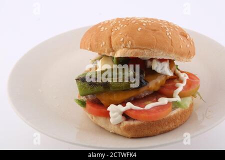 homemade burger Stock Photo