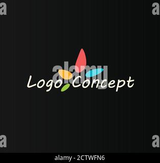 Simple logo for medical marijuana. Isolated vector icon. Hemp leaves, stylized silhouette for medicine Stock Vector