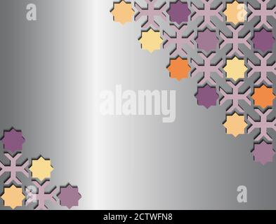 3d isometric color geometric mosaic vector pattern for background, card, banner. Geometric creative design. Stock Vector