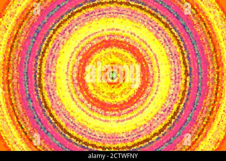 Bright Circular Low Poly Gradient Crystallize Energetic Background Illustration Stock Photo