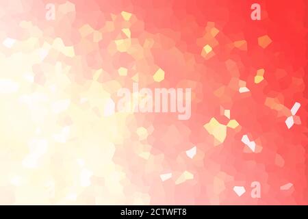 Soft Red & Golden Crystals Low Poly Gradient Crystallize Background Illustration Stock Photo